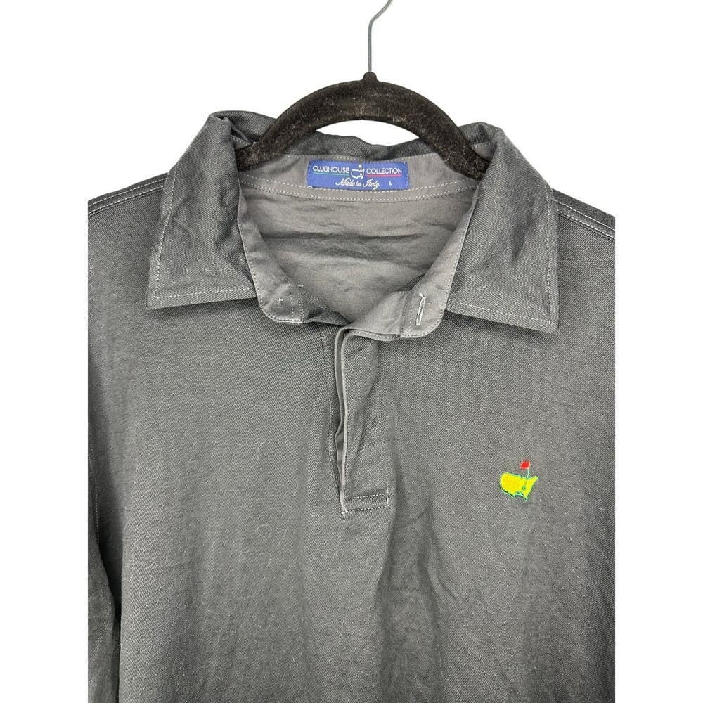 Clubhouse Collection Master's Polo Shirt Men's Size Large Black Golf Cotton